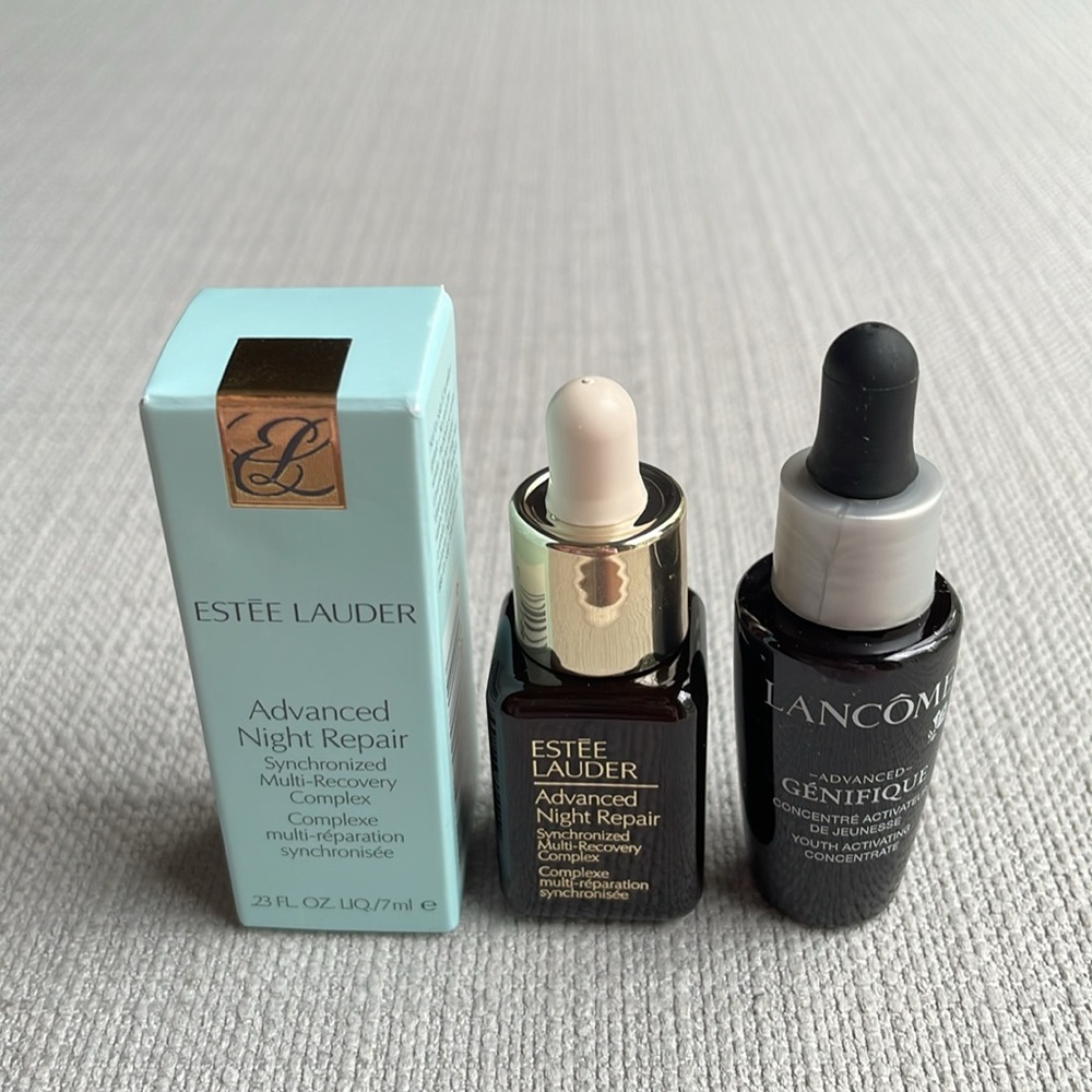 Lancome Génifique & Estee Lauder advanced night repair mini serums